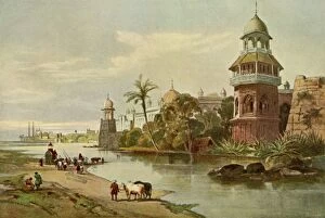 Cobban Gallery: Delhi - The Kings Palace from the River, 1840s, (1901). Creator: Charles Stewart Hardinge