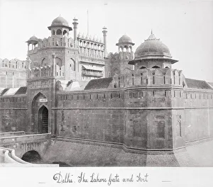 Bourne Samuel Prints: Delhi, The Laore Gate and Fort, Late 1860s. Creator: Samuel Bourne