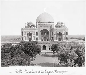 Bourne Samuel Prints: Delhi, Mausoleum of the Emperor Humayoon, Late 1860s. Creator: Samuel Bourne
