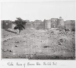 Bourne Samuel Prints: Delhi, Ruins of Purana Kila, The Old Fort, Late 1860s. Creator: Samuel Bourne