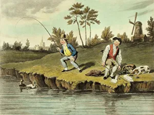 Charles Turner Prints: Delights of Fishing, 1823. Creator: Charles Turner