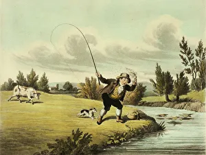 Delights of Fishing, 1823. Creator: Charles Turner