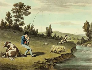 Delights of Fishing, 1823. Creator: Charles Turner