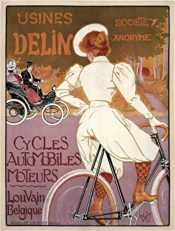 Cycle Gallery: Delin Cycles Automobiles Moteurs, 1898. Artist: Gaudy, Georges (1872-1940)