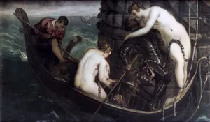 Men And Women Prints: The Deliverance of Arsinoe, after 1560-1594. Artist: Jacopo Tintoretto