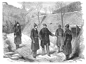 Handover Prints: Delivering the keys in the fortress of Mont Valerien, 1871. Creator: Unknown