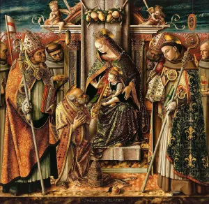 The Delivery of the Keys, c. 1490. Artist: Crivelli, Carlo (c. 1435-c. 1495) The Delivery of the Keys, c. 1490. Artist: Crivelli, Carlo (c. 1435-c. 1495)