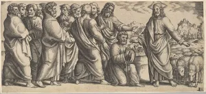 Sanzio Collection: The Delivery of the Keys to Peter. Creator: Master of the Die