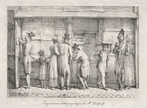 1758 1836 Prints: Delpech Lithographic Print Shop, c. 1818. Creator: Carle Vernet (French, 1758-1836)