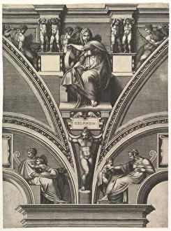 Simoni Prints: The Delphic Sibyl; from the series of Prophets and Sibyls in the Sistine Chapel, 1570-75