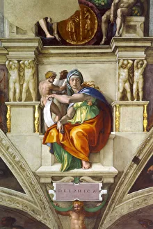 The Delphic Sibyl (Sistine Chapel ceiling in the Vatican), 1508-1512 The Delphic Sibyl (Sistine Chapel ceiling in the Vatican), 1508-1512
