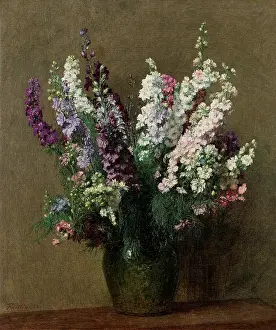 Delphinium, 1888. Creator: Fantin-Latour, Henri (1836-1904)