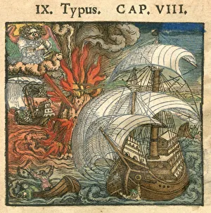 Carracks Prints: The Deluge, 1540. Artist: Beham, Hans Sebald (1500-1550)