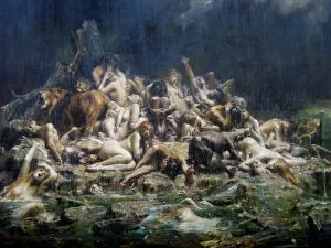 Noahs Ark Gallery: The Deluge. Artist: Comerre, Leon-Francois (1850-1916)