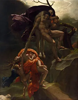 Girodet De Roucy Trioson Gallery: A Deluge Scene (Une scene de deluge), ca 1806. Creator: Girodet de Roucy Trioson