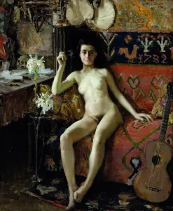 Akseli 1865 1931 Prints: Demasquee, 1888. Artist: Gallen-Kallela, Akseli (1865-1931)