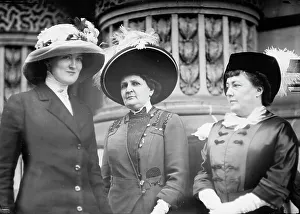 Democratic National Convention - Miss Ruby Tucker of Arkansas; Mrs. Thomas Taggart of... 1912. Creator: Harris & Ewing. Democratic National Convention - Miss Ruby Tucker of Arkansas; Mrs. Thomas Taggart of... 1912. Creator: Harris & Ewing