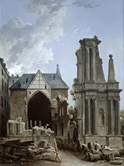 1800s Gallery: The demolition of the Church of the Feuillants, 1805. Artist: Hubert Robert