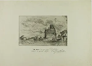 Johann B Jongkind Prints: Demolition of the Rue des Francs-Bourgeois Saint Marcel