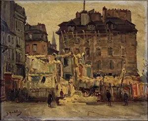 Demolition of rue de l'Hotel-de-Ville, corner of rue des Nonnains-d'Hyeres, 1933