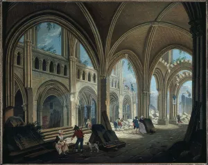 Saint Jean En Greve Prints: Demolition of Saint-Jean-en-Greve church in 1800. Creator: Pierre-Antoine Demachy
