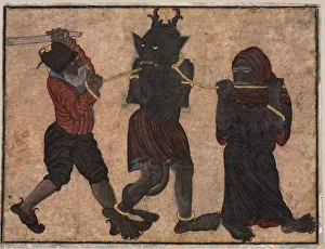 Style Of Prints: Demon in chains, c. 1453. Creator: Muhammad Siya Qalam (Iranian), style of