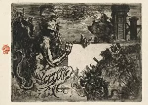 The Demon Printer, 1878. Creator: Felix Hilaire Buhot