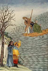 Monkies Prints: The Demons of Blackwater River Carry Away the Master, 1922. Creator: Unknown