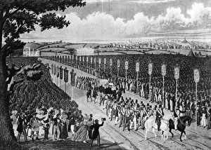 Trade Union Gallery: Demonstration in Copenhagen Fields, London 21 April 1834. Artist: W Summers