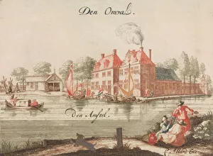 Amstel Prints: Den Omval, den Amstel, in: Tooneel Der Voornaamste Nederlands Huizen, En Lust Hoven