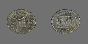 Personification Gallery: Denarius (Coin) Depicting Bonus Eventus, 62 or 54 BCE. Creator: Unknown