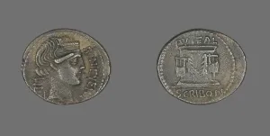 Personification Gallery: Denarius (Coin) Depicting Bonus Eventus, 62 or 54 BCE. Creator: Unknown