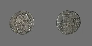 Denarius (Coin) Depicting the God Jupiter, about 87 BCE. Creator: Unknown