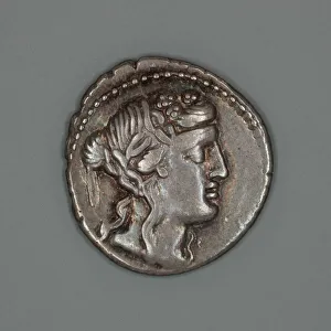 Denarius (Coin) Depicting the God Liber, about 78 BCE. Creator: Unknown