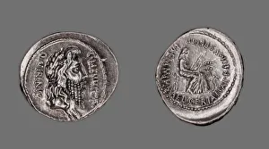 Denarii Prints: Denarius (Coin) Depicting the God Quirinus, 60 BCE, issued by the Roman Republic, C