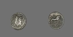 Denarius (Coin) Depicting the Goddess Juno Sospita, 105 BCE. Creator: Unknown