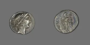 Denarius (Coin) Depicting the Goddess Salus, about 49 BCE. Creator: Unknown