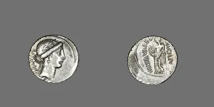 Denarius (Coin) Depicting the Goddess Salus, 49 BCE. Creator: Unknown
