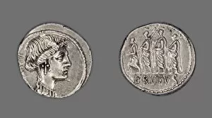 Denarii Gallery: Denarius (Coin) Depicting Liberty, 54 BCE, issued by Roman Republic, M