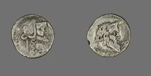 Denarius (Coin) Depicting the Satyr Silenus, 90 BCE. Creator: Unknown