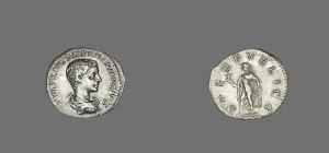 Denarius (Coin) Portraying Diadumenian, 217 (April/December). Creator: Unknown Denarius (Coin) Portraying Diadumenian, 217 (April/December). Creator: Unknown