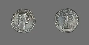 Domitian Prints: Denarius (Coin) Portraying Emperor Domitian, 91. Creator: Unknown