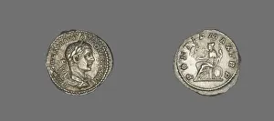 Antoninus Prints: Denarius (Coin) Portraying Emperor Elagabalus, 218-222. Creator: Unknown