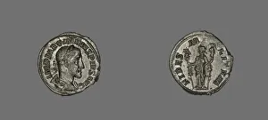 Military Anarchy Prints: Denarius (Coin) Portraying the Emperor Maximinus, 235 (March)-236 (January)