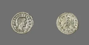 Denarius (Coin) Portraying the Emperor Maximus, late 235-early 236. Creator: Unknown
