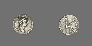 Denarii Gallery: Denarius (Coin) Portraying Emperor Tiberius, 14-37. Creator: Unknown