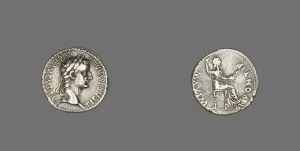 Denarius (Coin) Portraying Emperor Tiberius, 14-37. Creator: Unknown Denarius (Coin) Portraying Emperor Tiberius, 14-37. Creator: Unknown
