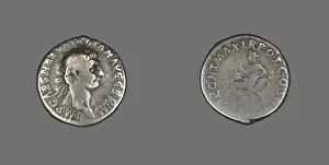 Trajan Prints: Denarius (Coin) Portraying Emperor Trajan, 98-99. Creator: Unknown