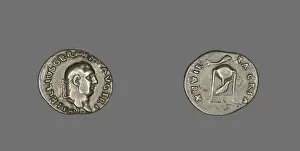 Denarii Gallery: Denarius (Coin) Portraying Emperor Vitellius, 69 (late April-December). Creator: Unknown