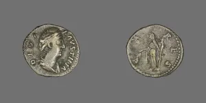 Annia Galeria Faustina The Elder Prints: Denarius (Coin) Portraying Empress Faustina, after 141. Creator: Unknown